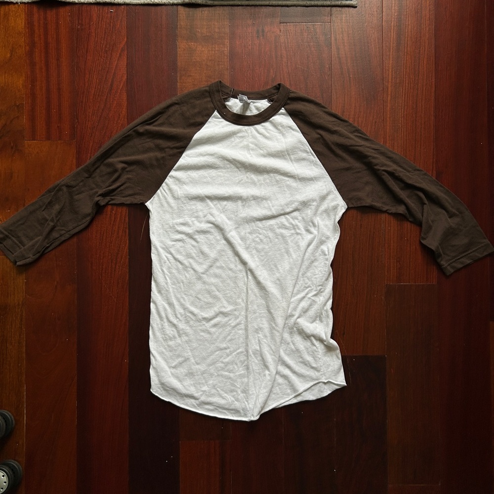 American Apparel Brown Sleeve baseball tee